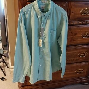 NEW J.Crew Men's Classic Cotton Green Long Sleeved Shirt XL